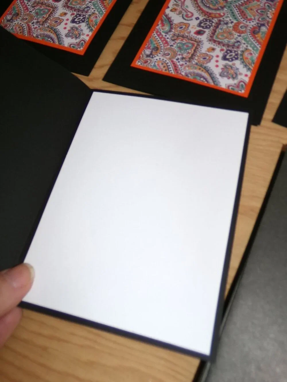 Set of 12 NWT Handmade Black Mandala Cards